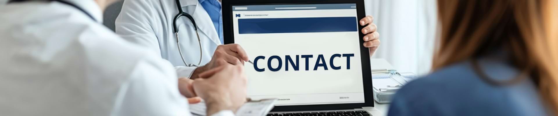 Medical Professional Showing Contact Information Banner