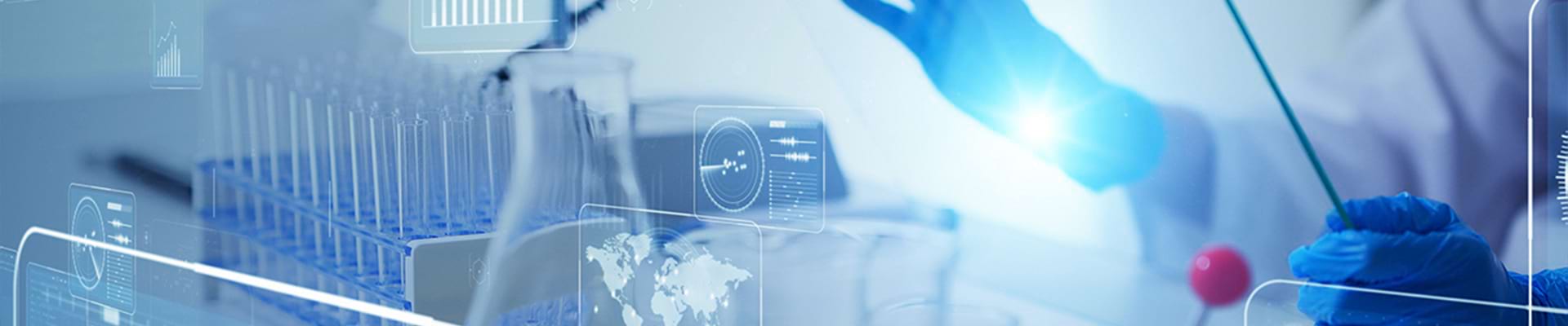 Advanced Medical Research Technology Digital Laboratory Banner