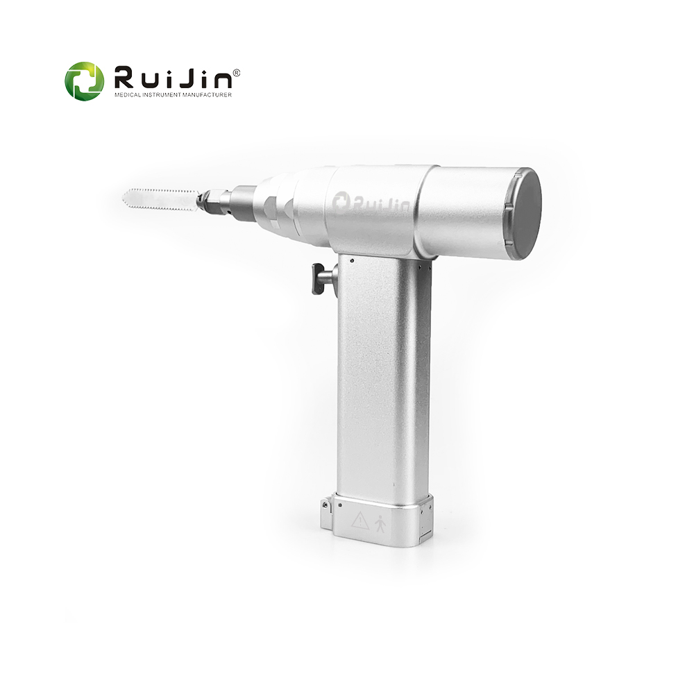 Medical Bone Saw and Surgical Equipment in Operating Room